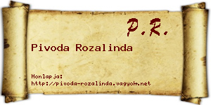 Pivoda Rozalinda névjegykártya